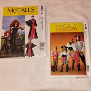 Mccalls Costumes Girl's Scottish Princess (M6817) Kids Pirate (M5852) Patterns
